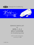Carrier Split Systems Service Parts - Gen 1, 2 & 3